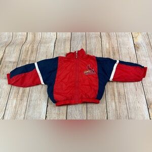 MLB St Louis Cardinals Baseball Mighty Mac Windbreaker Jacket Toddler Size 3T